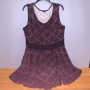 Pink lace look dress